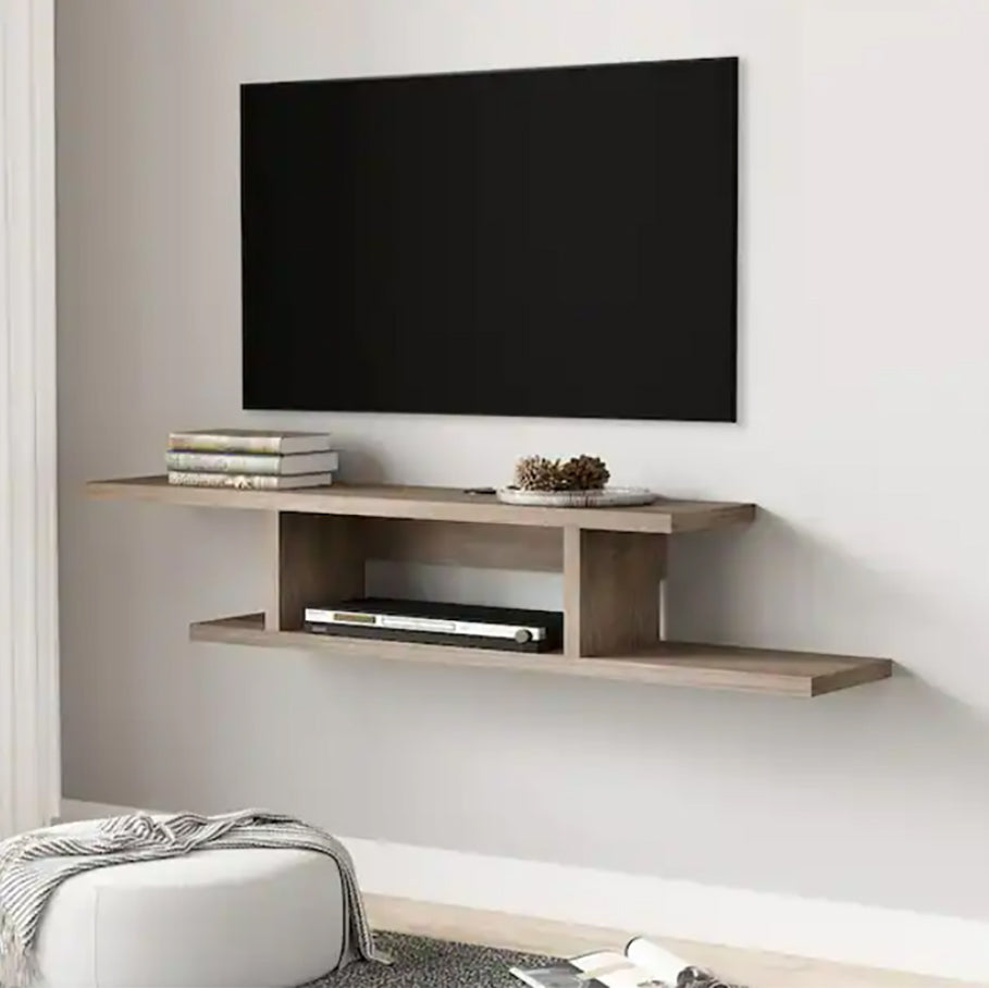 Floating TV Cabinet Stand Wall Mounted Media Console Shelf - Beige