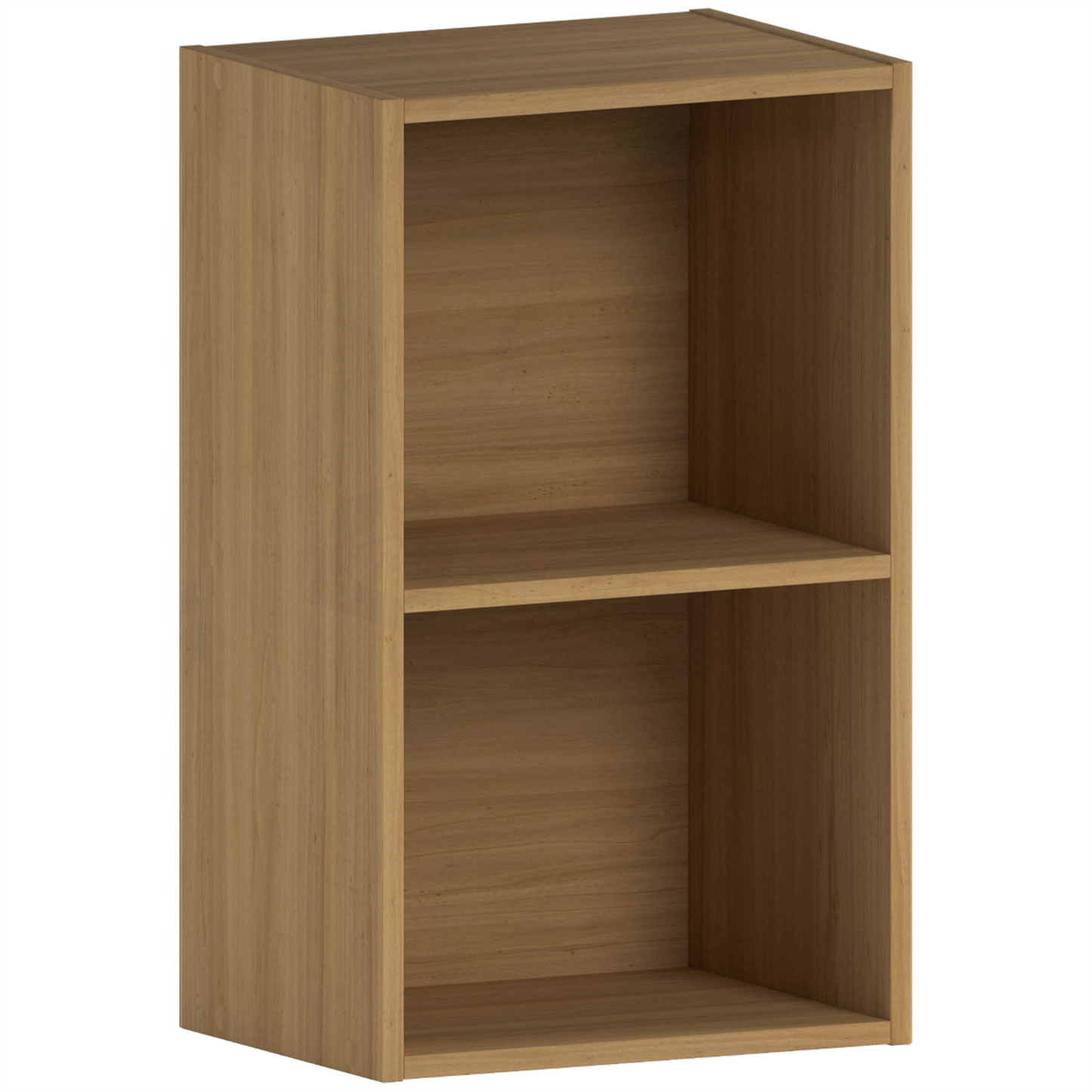 Modern 2-Tier Storage Unit with Shelves - Beige