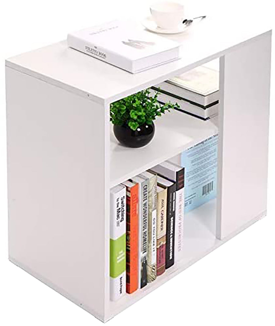 Side table and coffee table with storage space - White