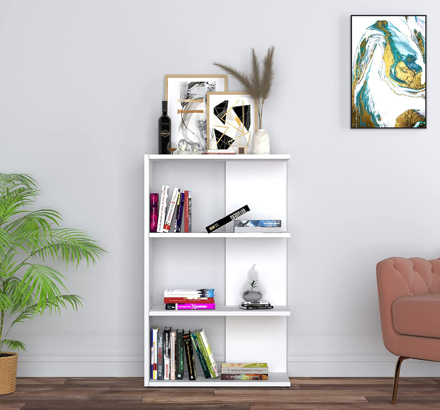 Minimalist Open Shelf Bookshelf β Modern Storage Solution - White