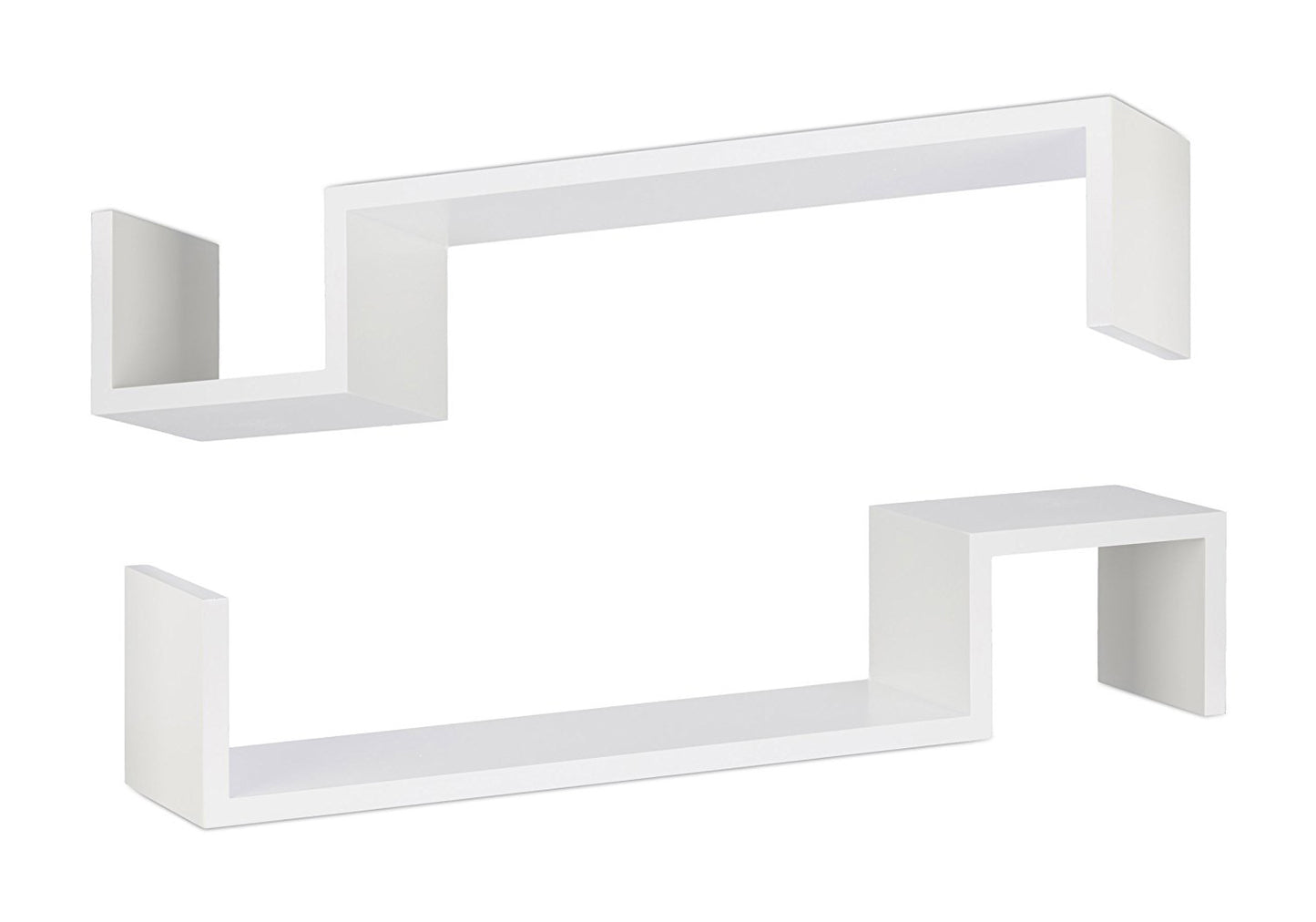 Solid Wood Wall Mounted Floating Shelves For Books And Accessories 2pieces
