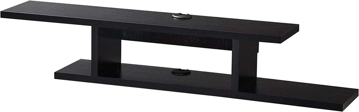 Floating TV Cabinet Stand Wall Mounted Media Console Shelf - Black