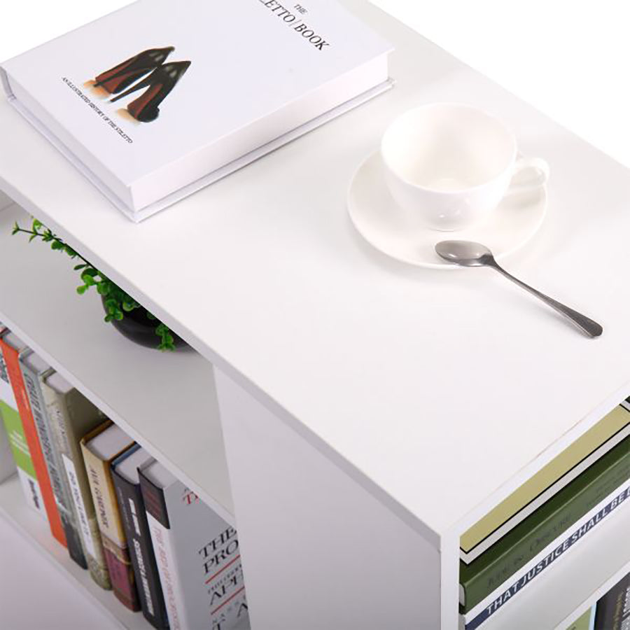 Side table and coffee table with storage space - White