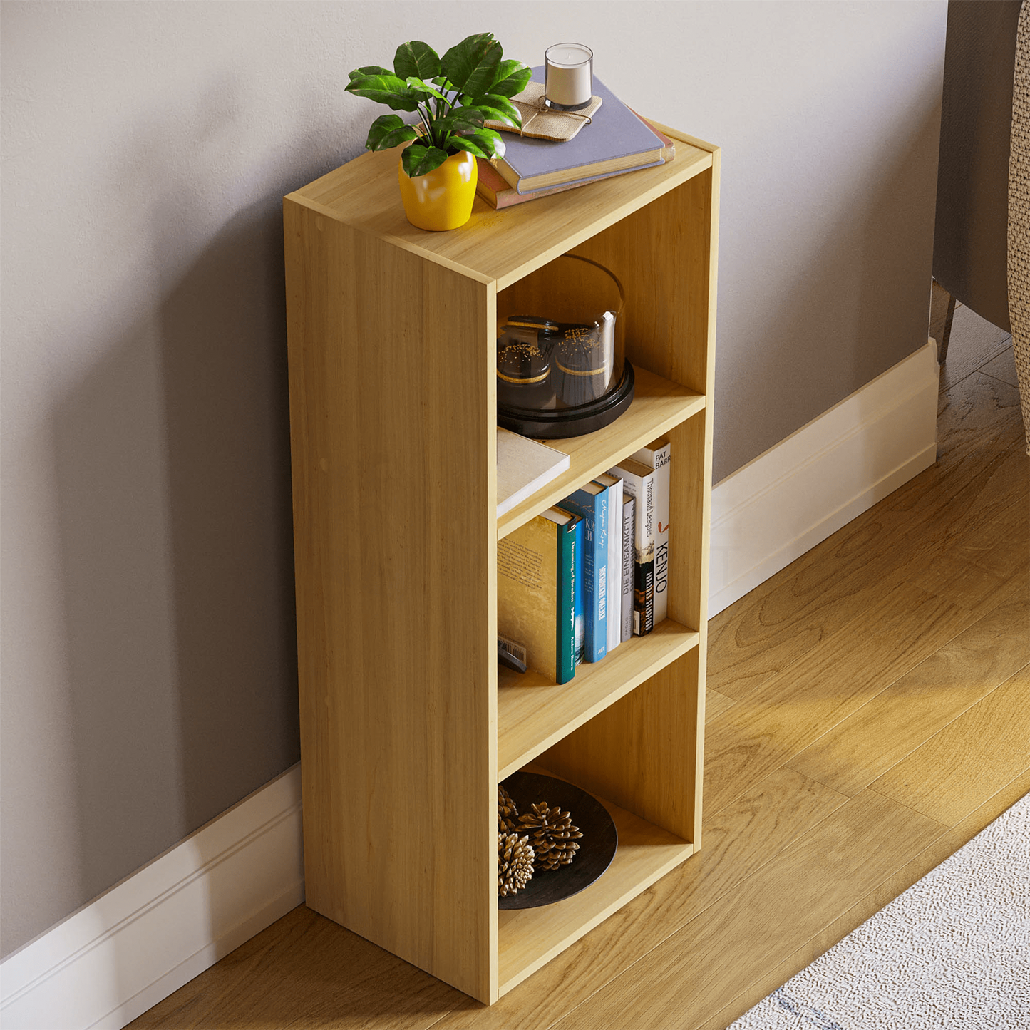Modern 3-Tier Storage Unit with Shelves - Available in 3 Colors