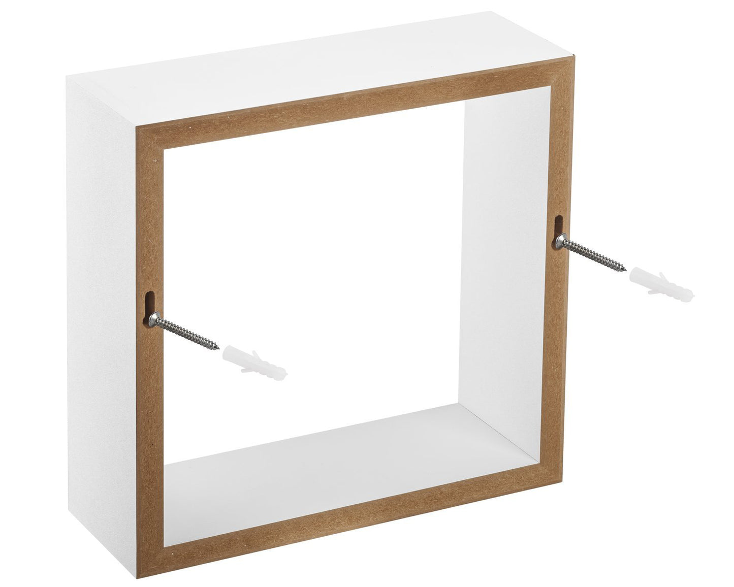 Set of 3 Wall-Mounted Square Floating Shelves - Modern Cube Display