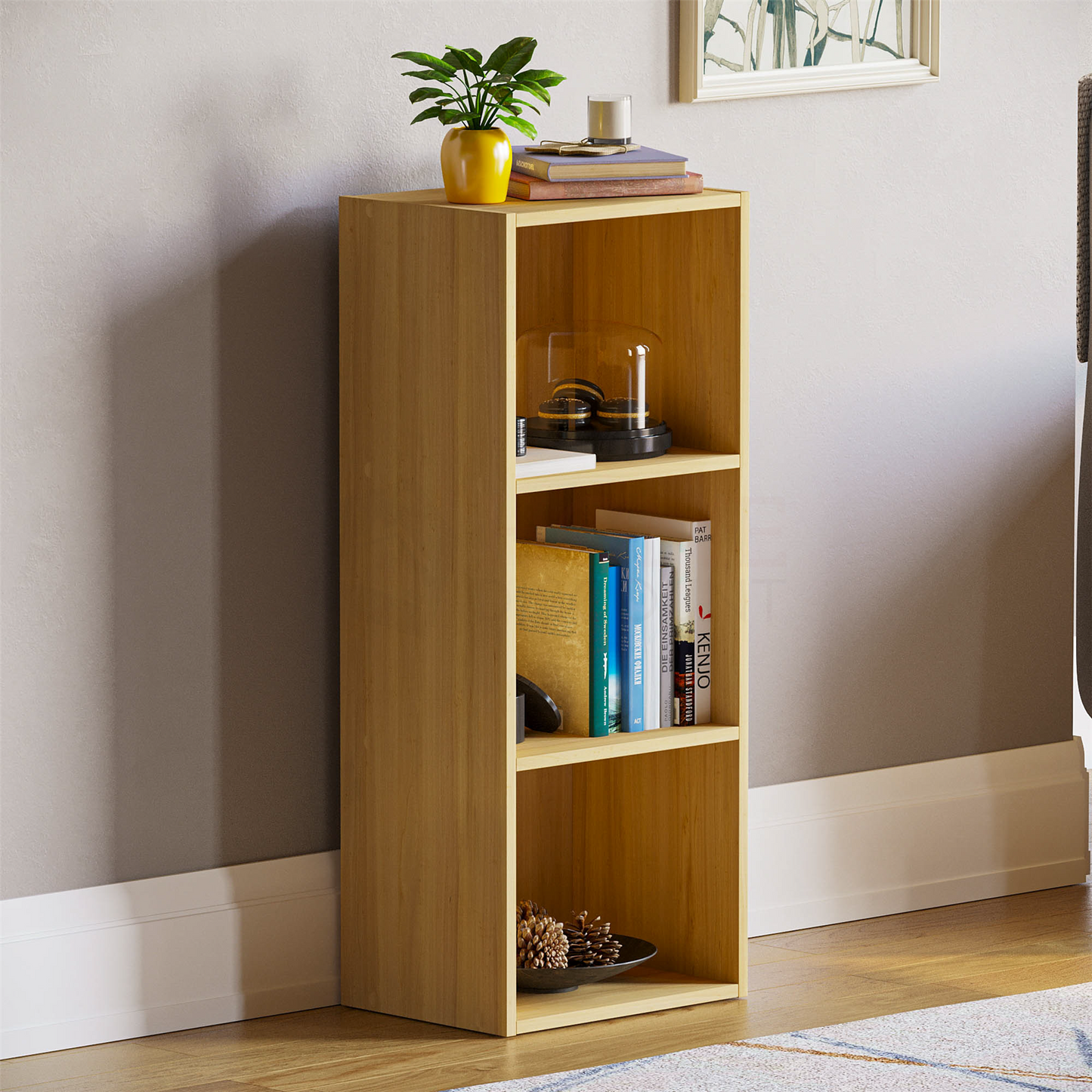 Modern 3-Tier Storage Unit with Shelves - Available in 3 Colors