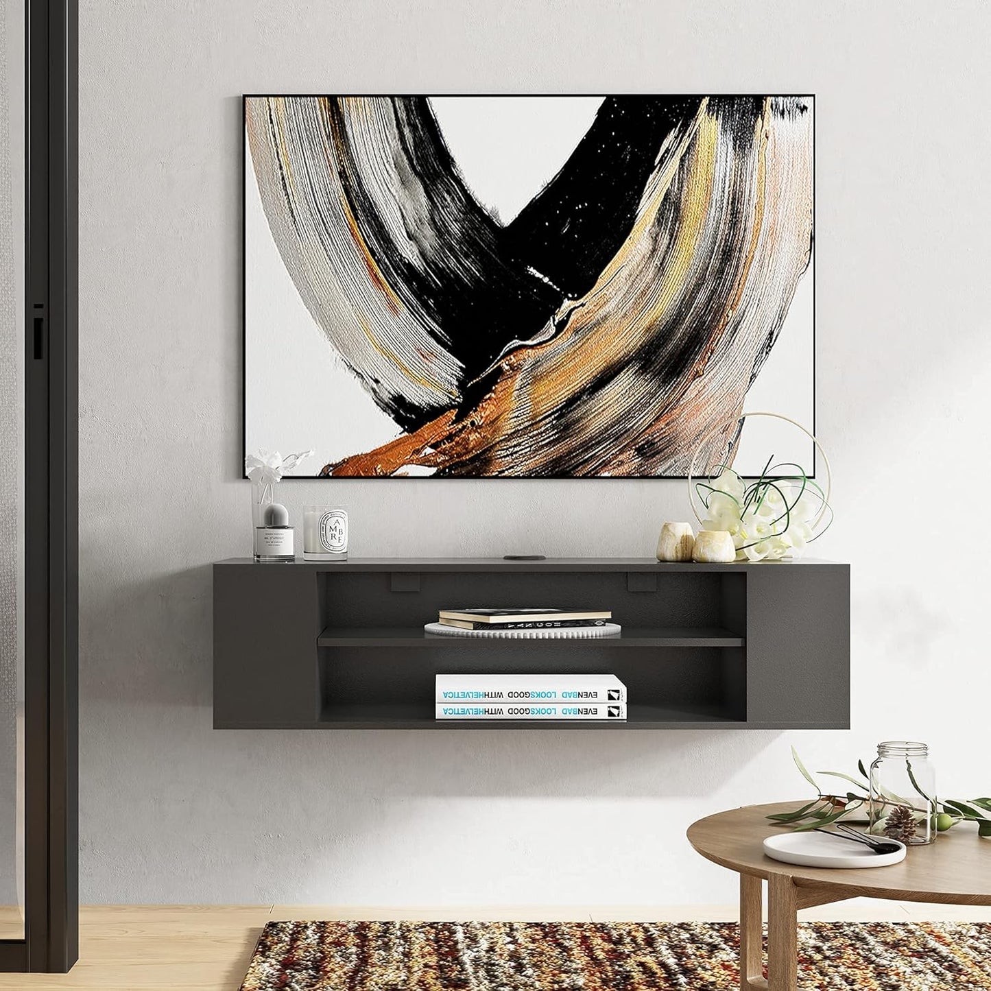 Wall-Mounted TV Shelf