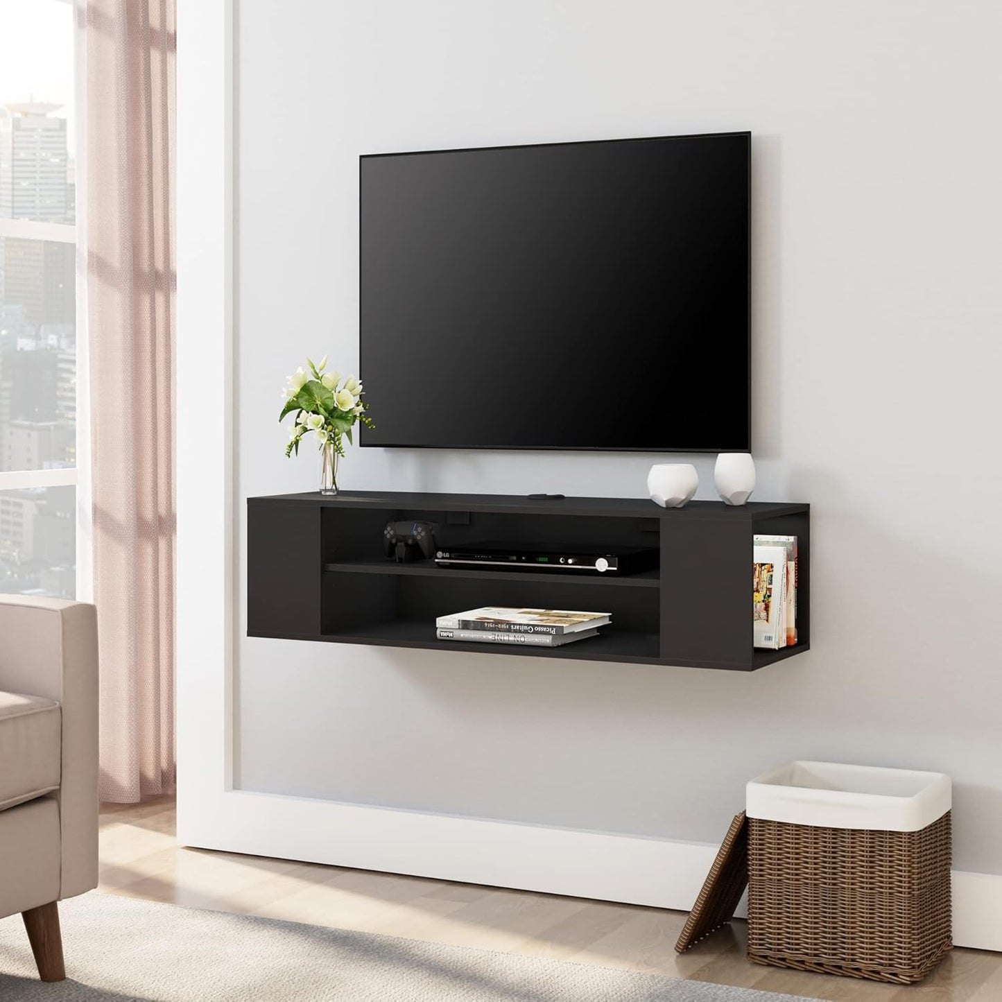 Wall-Mounted TV Shelf