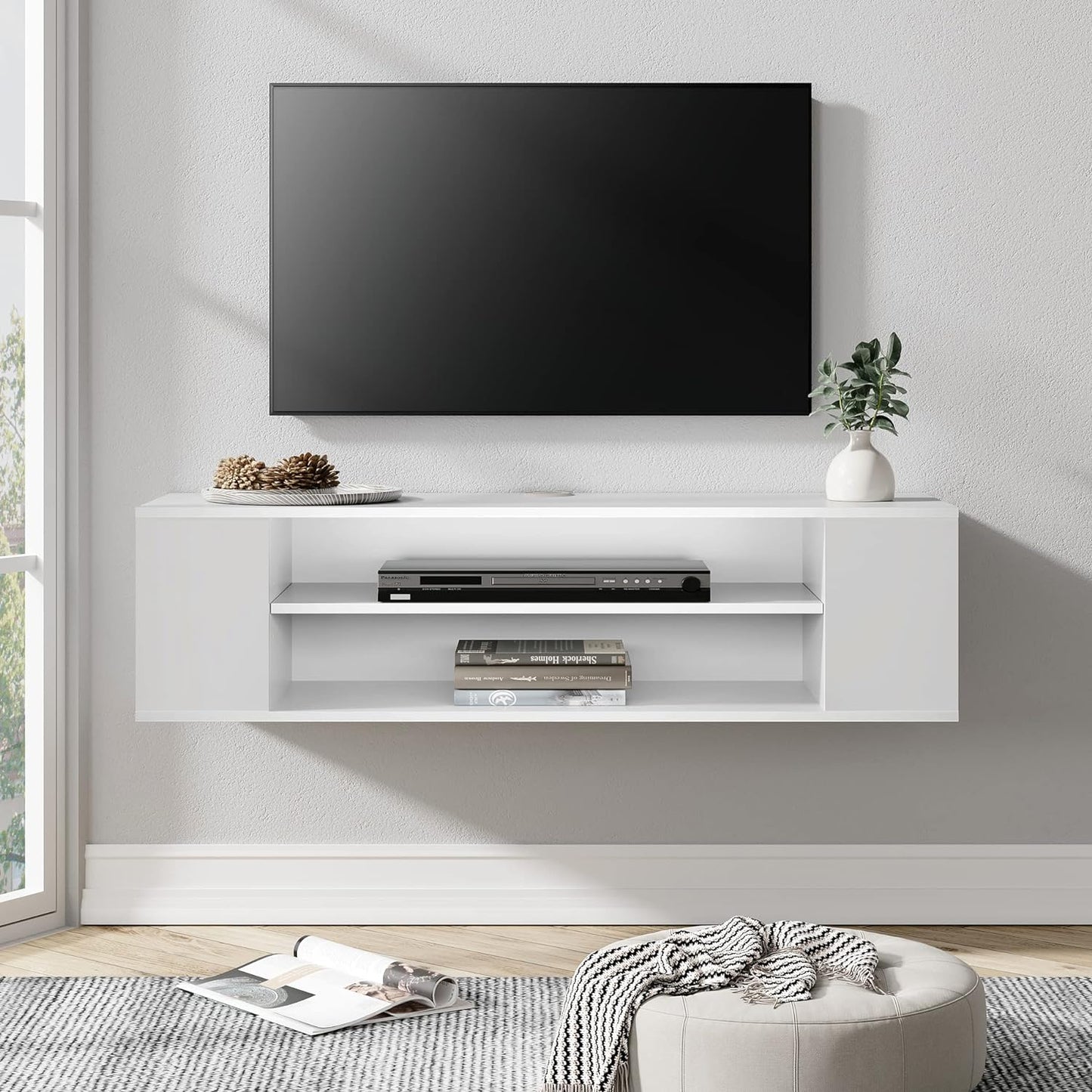 Wall-Mounted TV Shelf