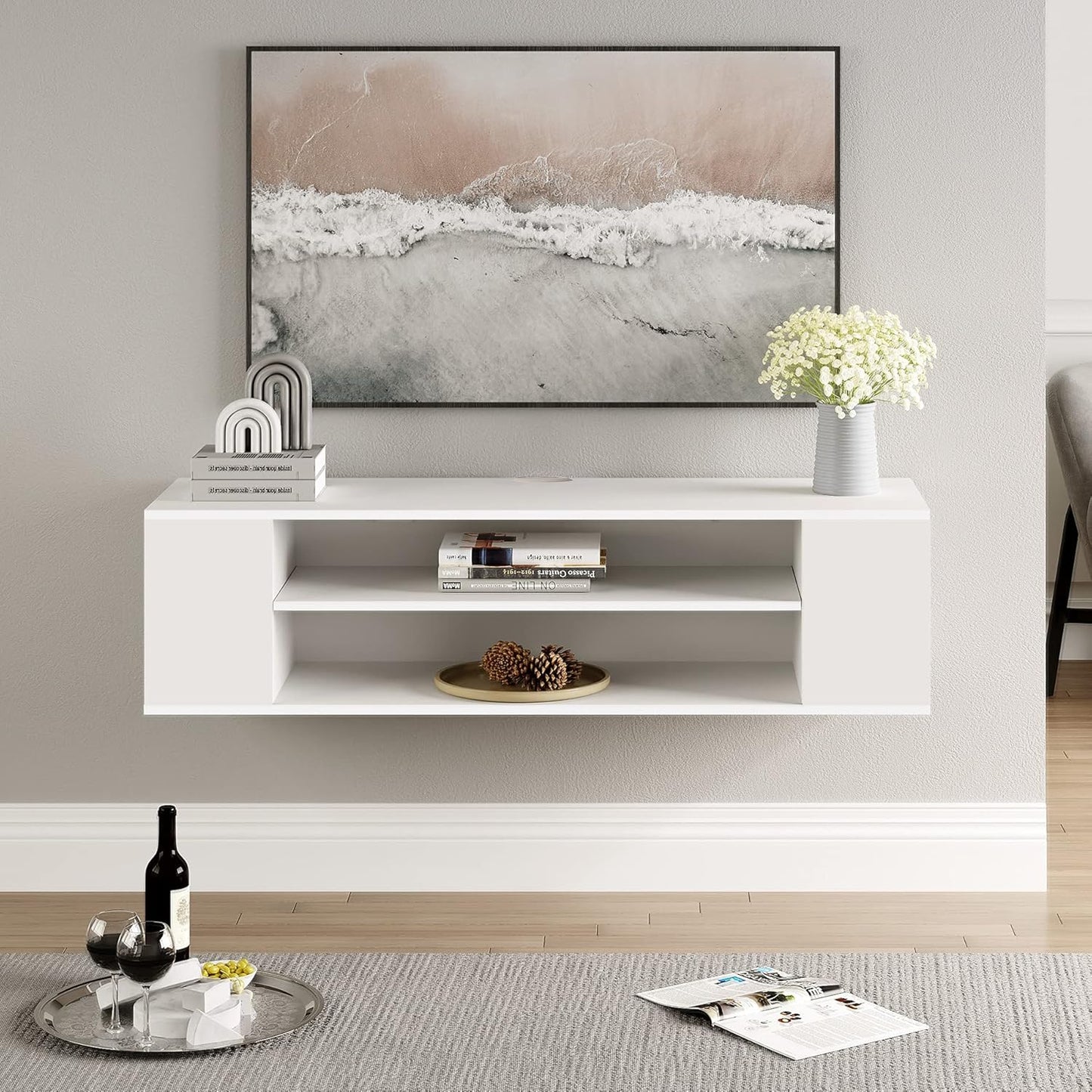 Wall-Mounted TV Shelf
