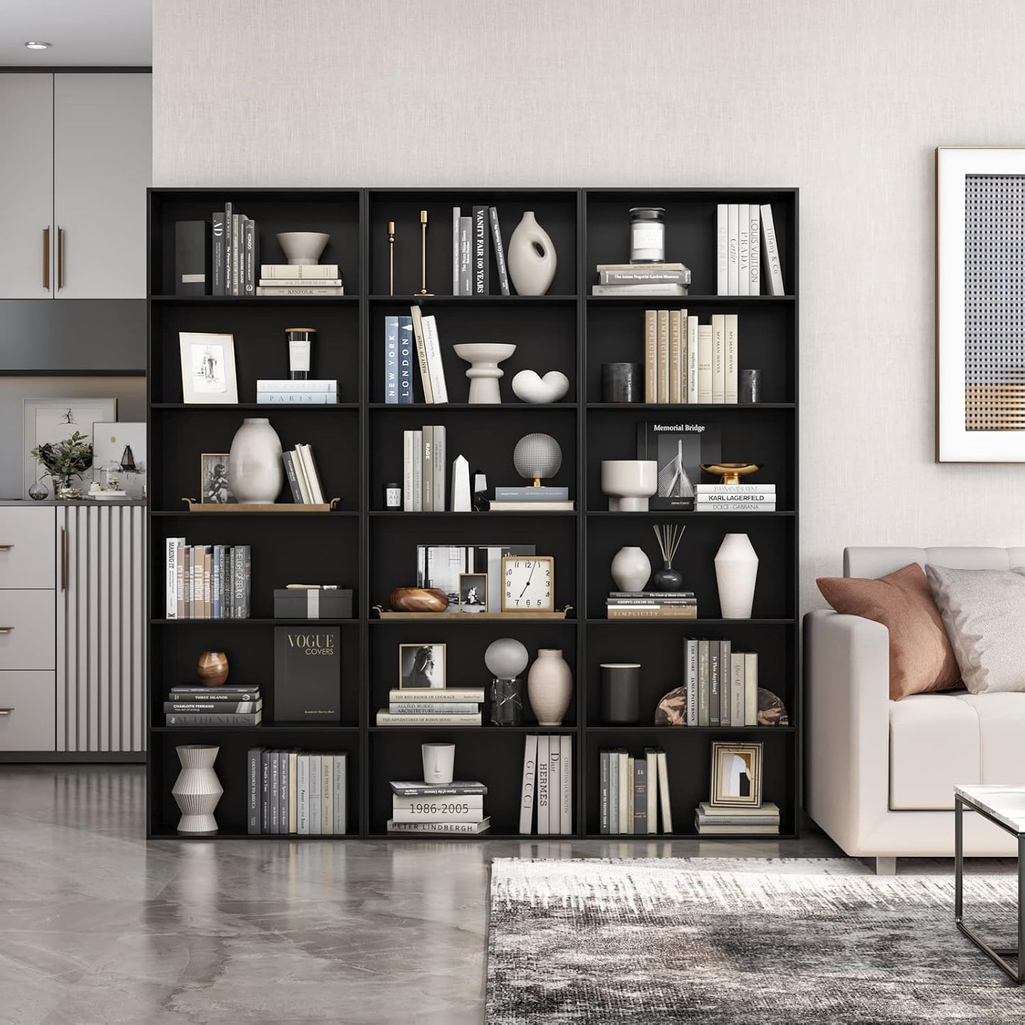 Large Sleek and Modern Storage Unit β 180cm - Black