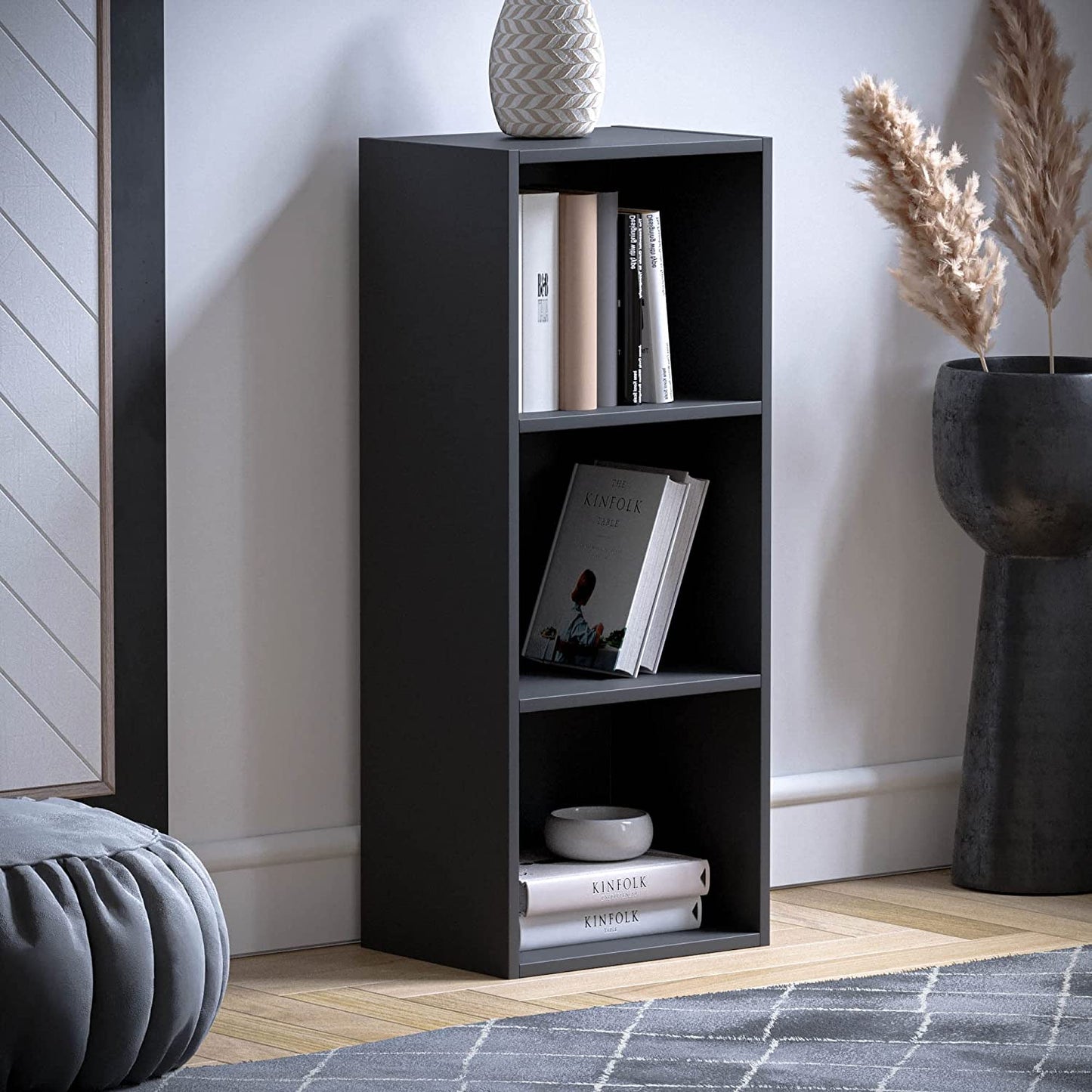 Modern 3-Tier Storage Unit with Shelves - Available in 3 Colors