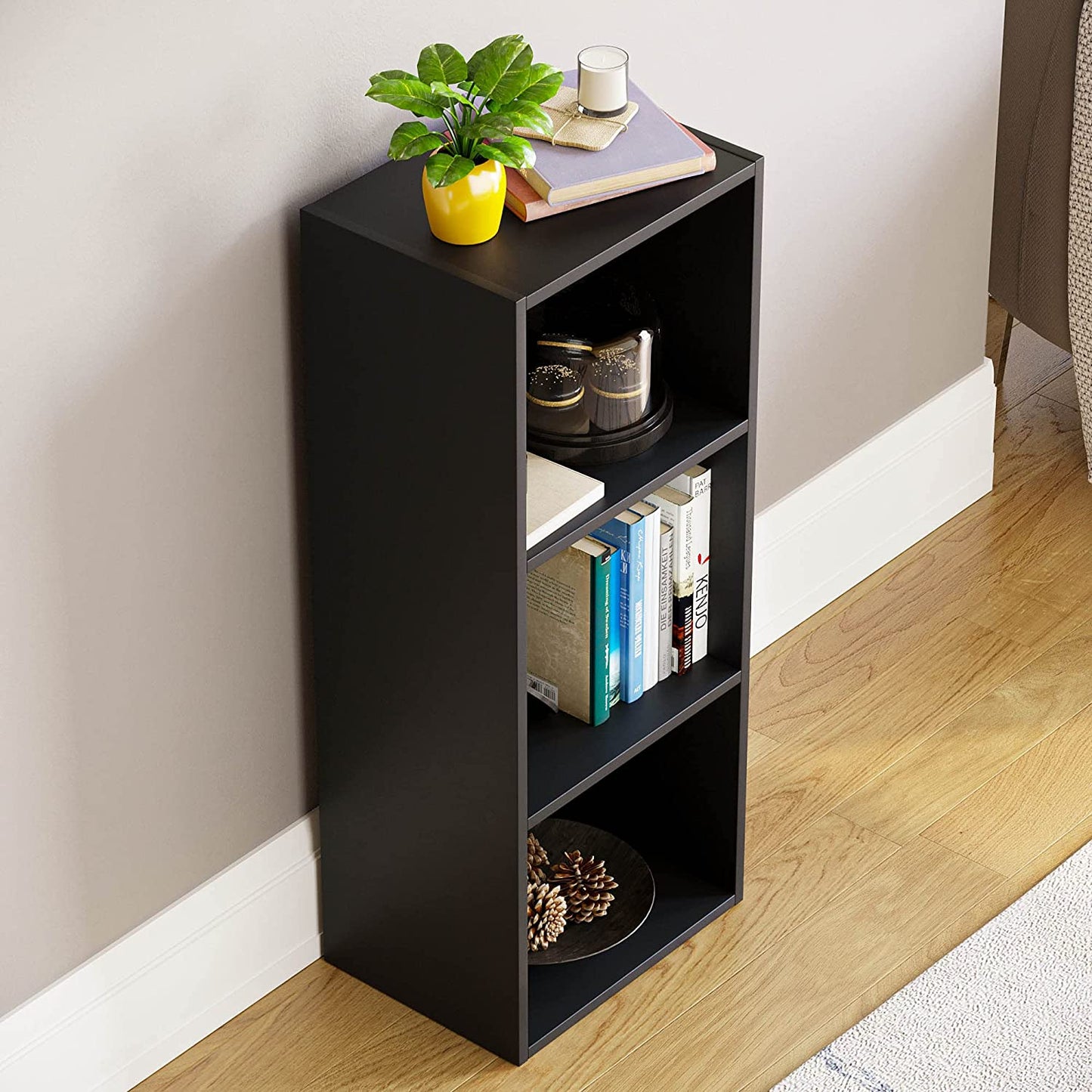 Modern 3-Tier Storage Unit with Shelves - Available in 3 Colors