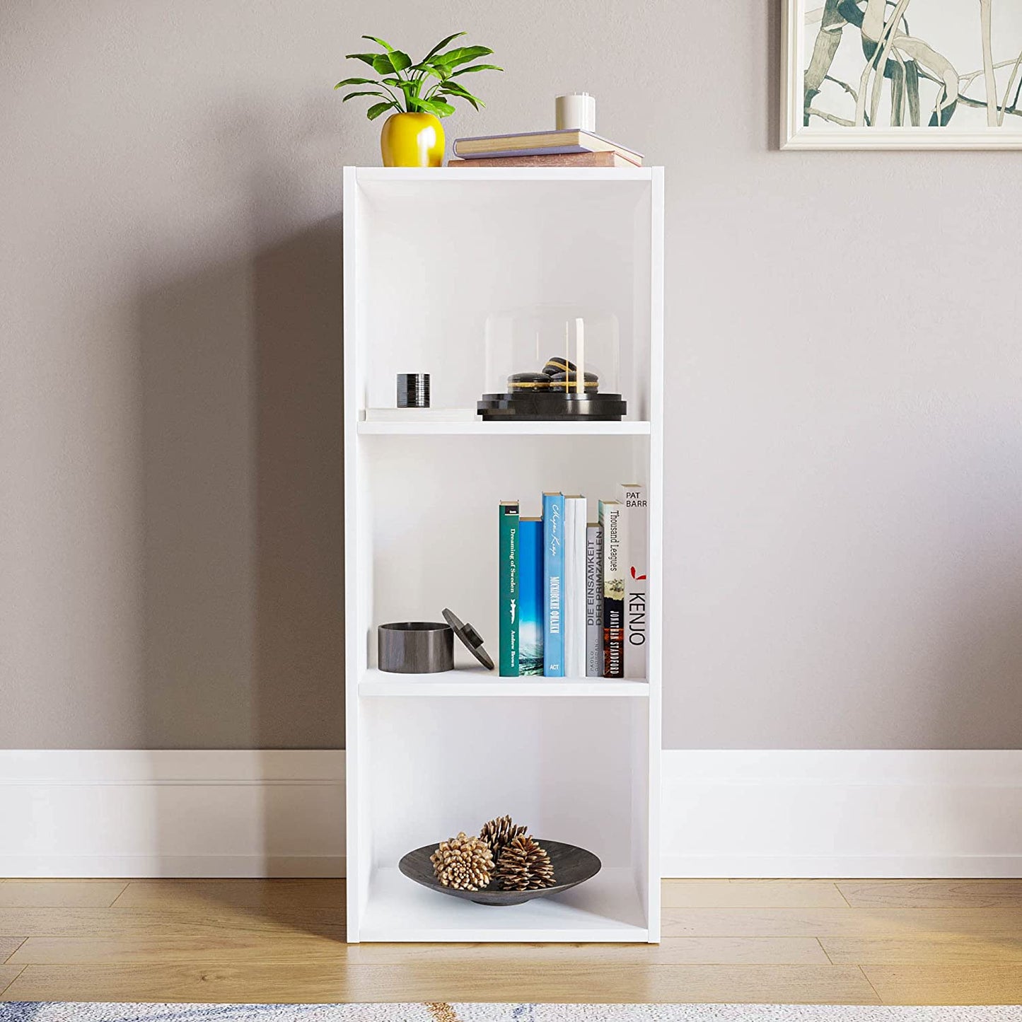 Modern 3-Tier Storage Unit with Shelves - Available in 3 Colors