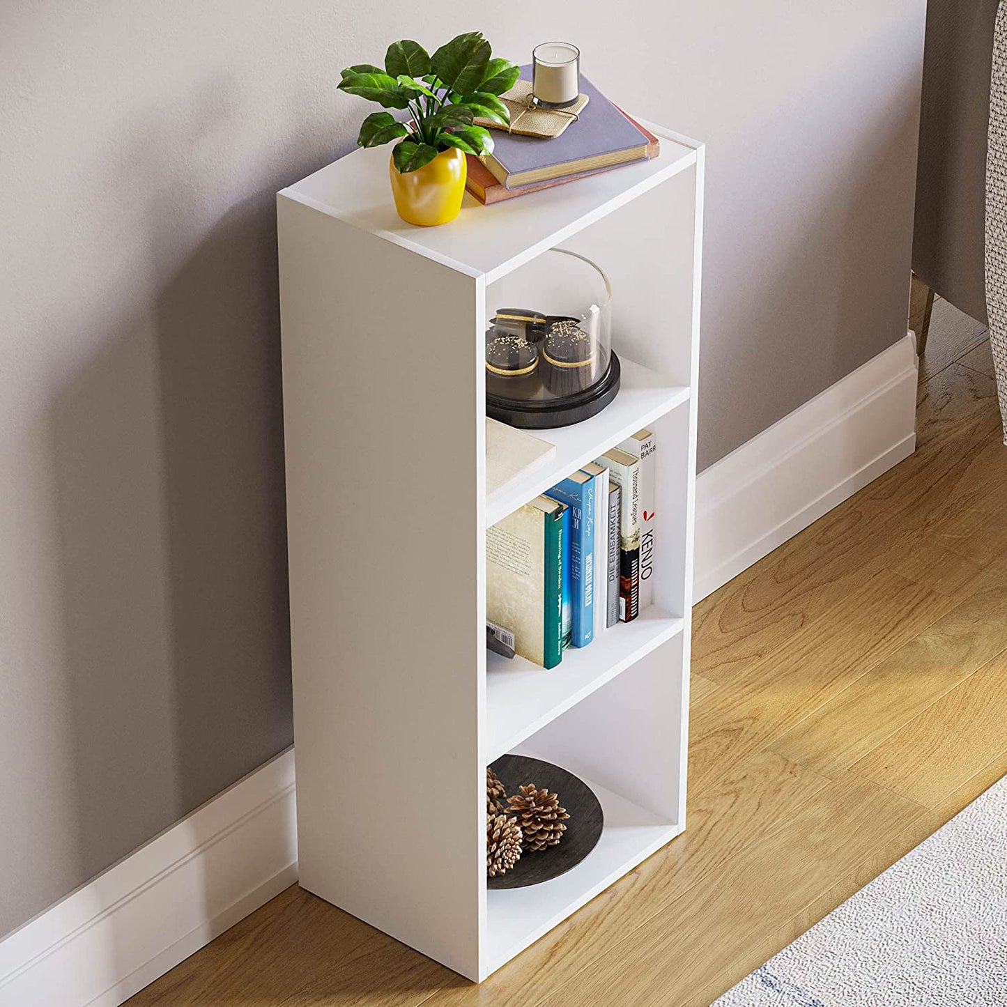 Modern 3-Tier Storage Unit with Shelves - Available in 3 Colors