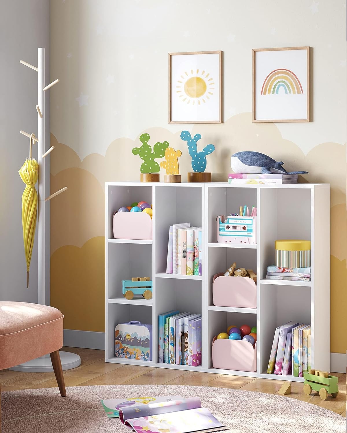 Stylish Multi-Purpose Organizer Unit - White