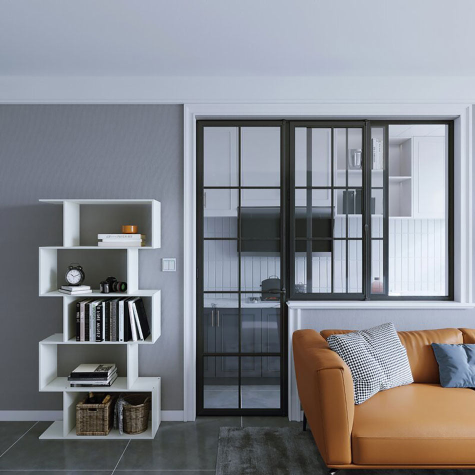 Versatile Bookshelf Unit with Modern Design - White