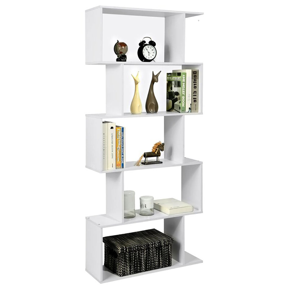 Versatile Bookshelf Unit with Modern Design - White