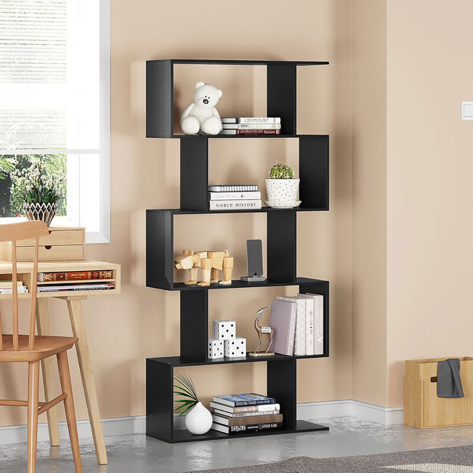Versatile Bookshelf Unit with Modern Design - Black