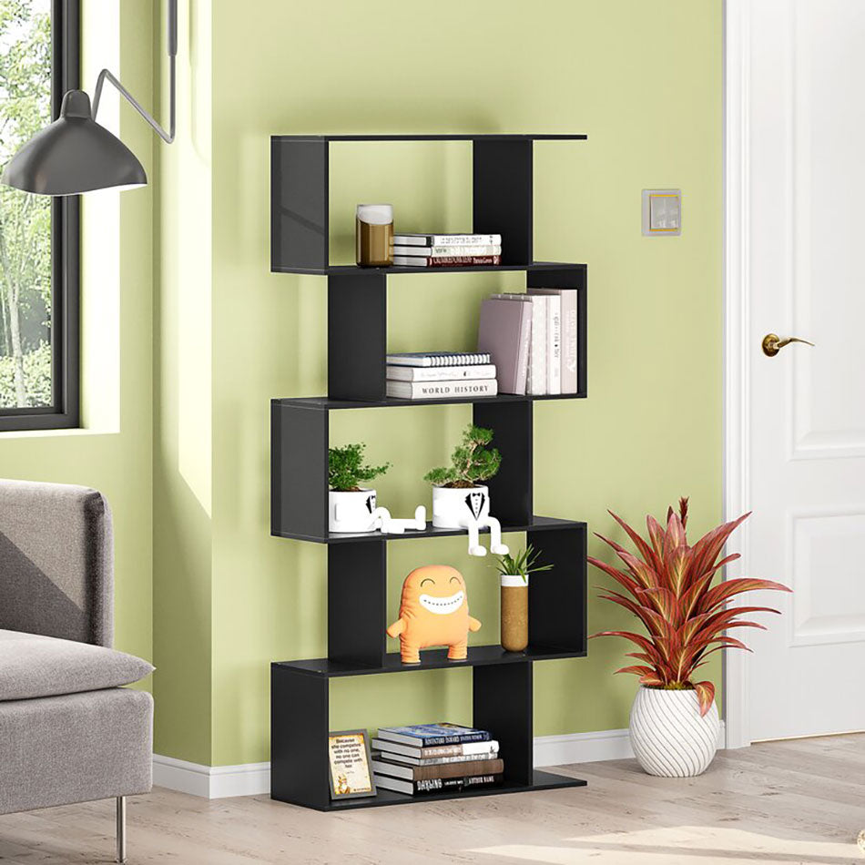 Versatile Bookshelf Unit with Modern Design - Black
