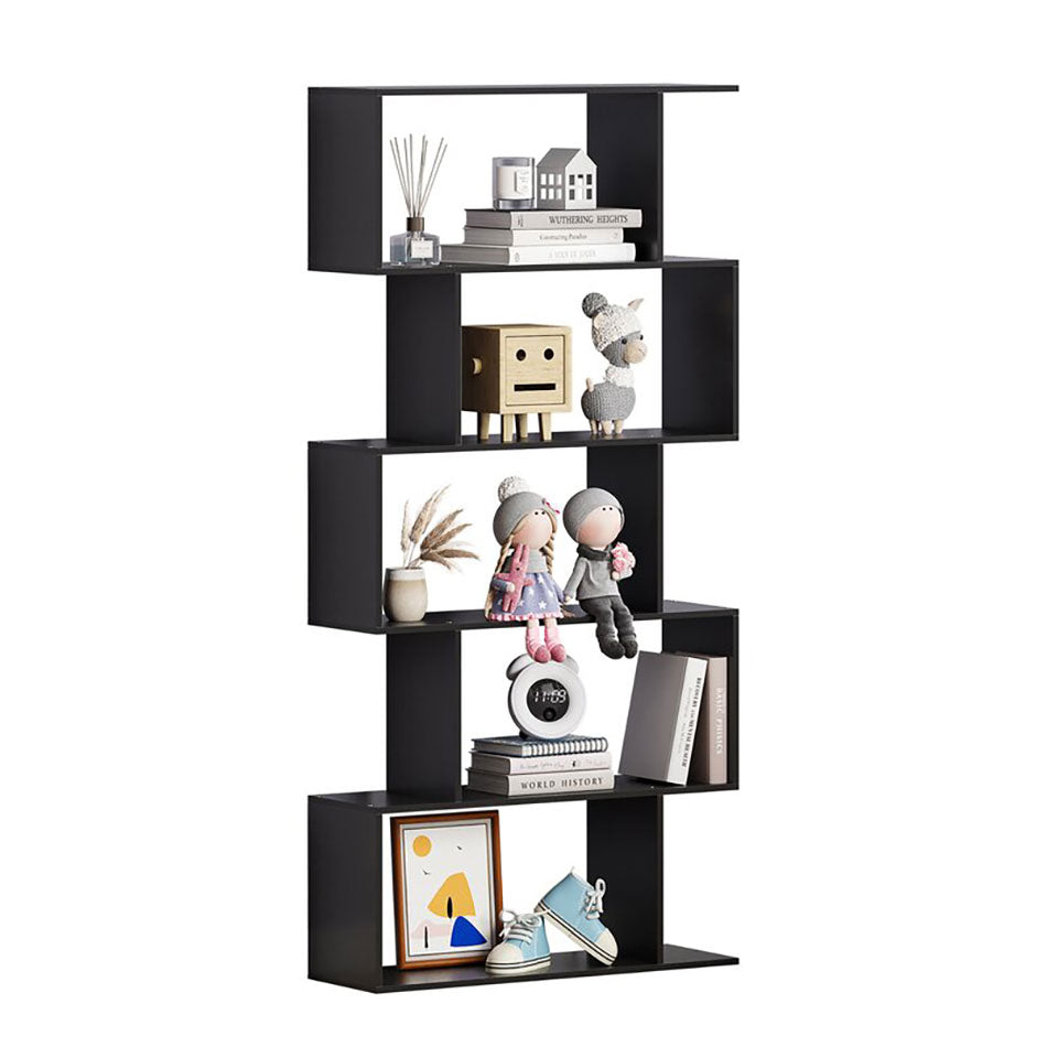 Versatile Bookshelf Unit with Modern Design - Black