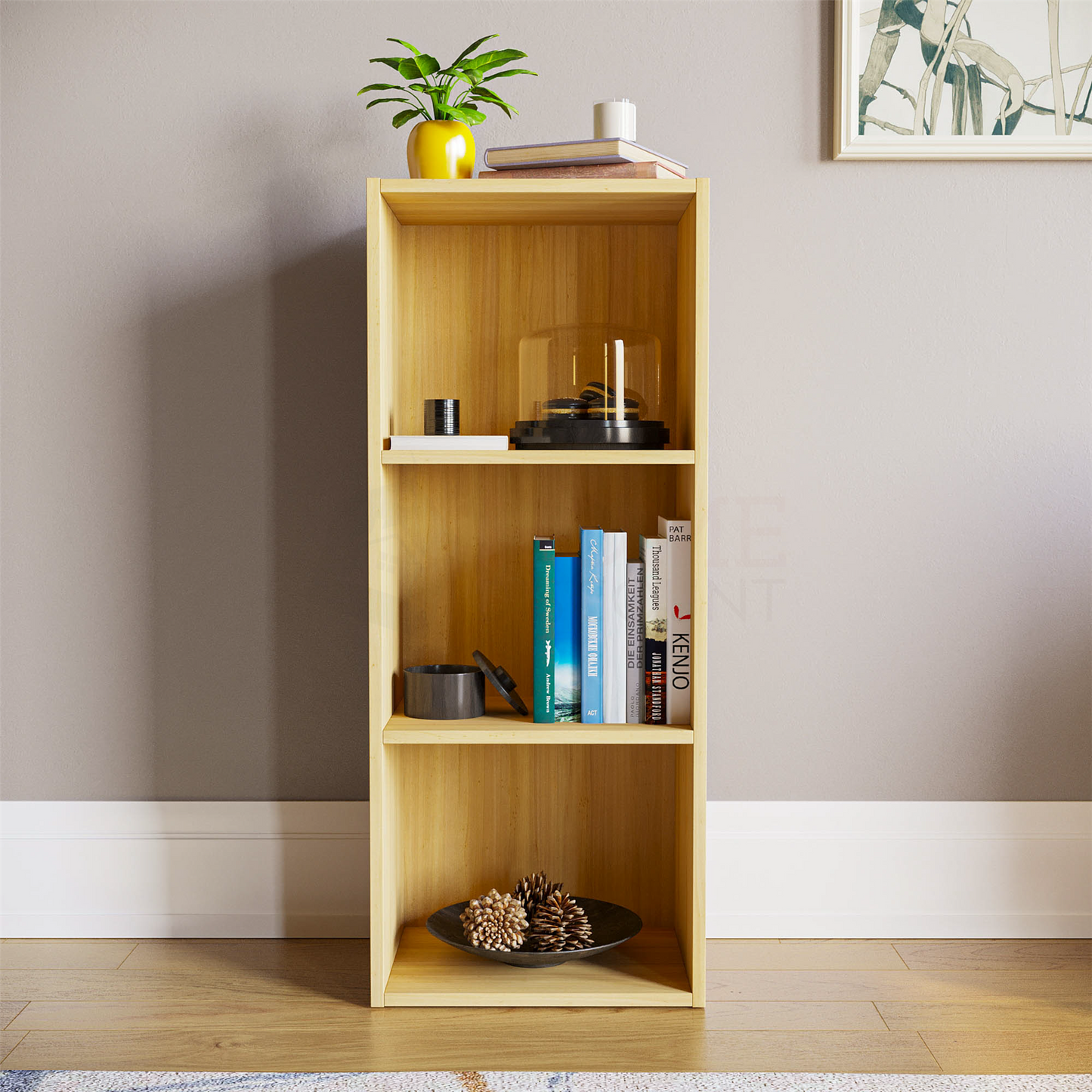 Modern 3-Tier Storage Unit with Shelves - Available in 3 Colors