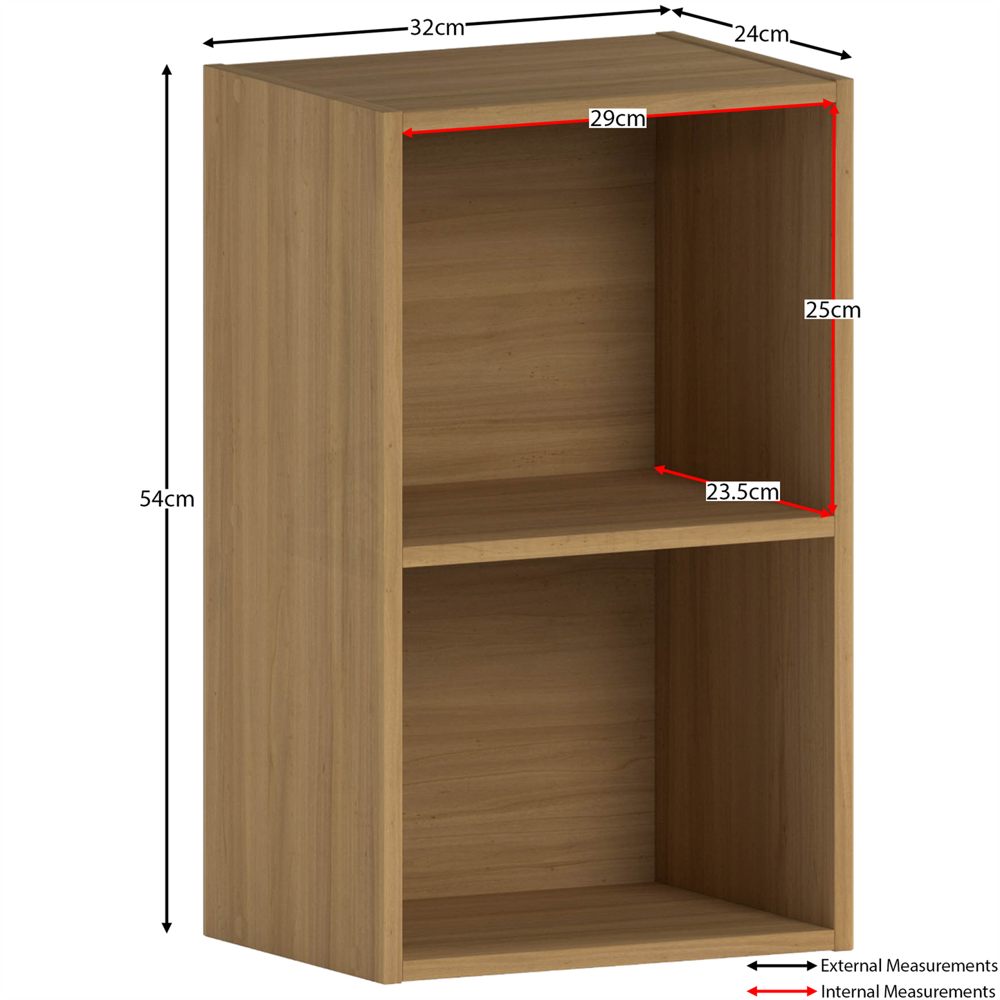 Modern 2-Tier Storage Unit with Shelves - Beige