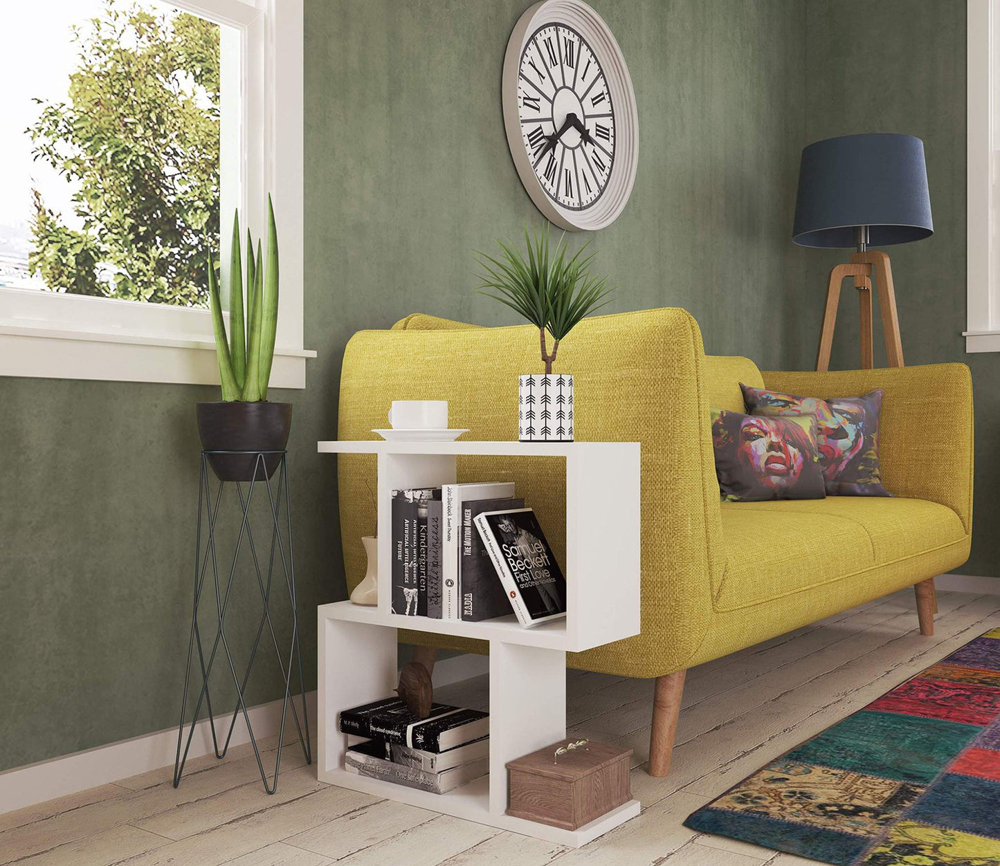 side and Coffee Table - White