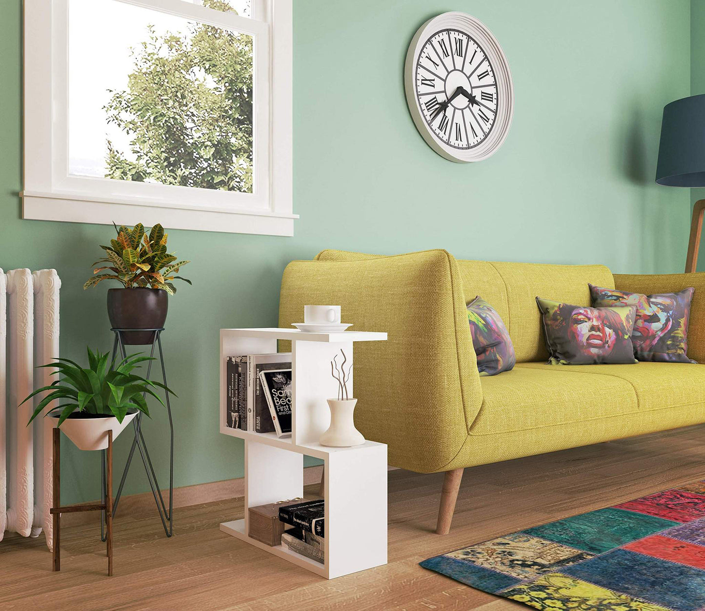 side and Coffee Table - White