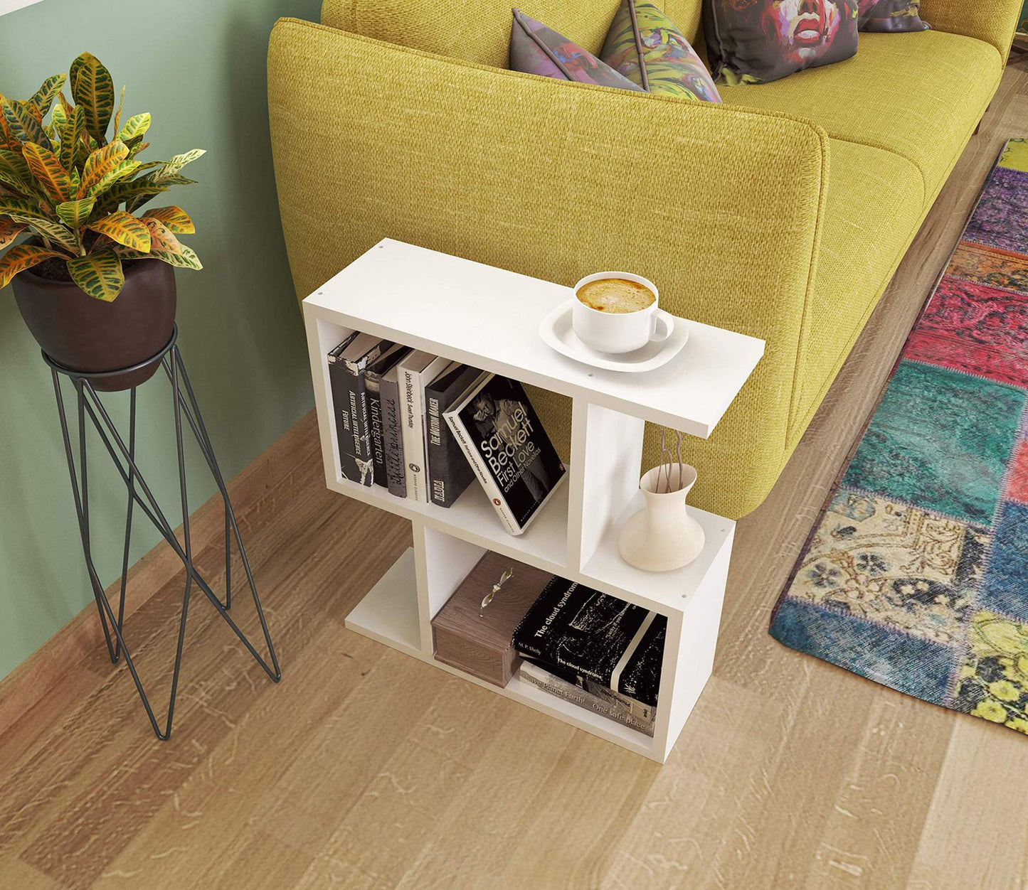 side and Coffee Table - White