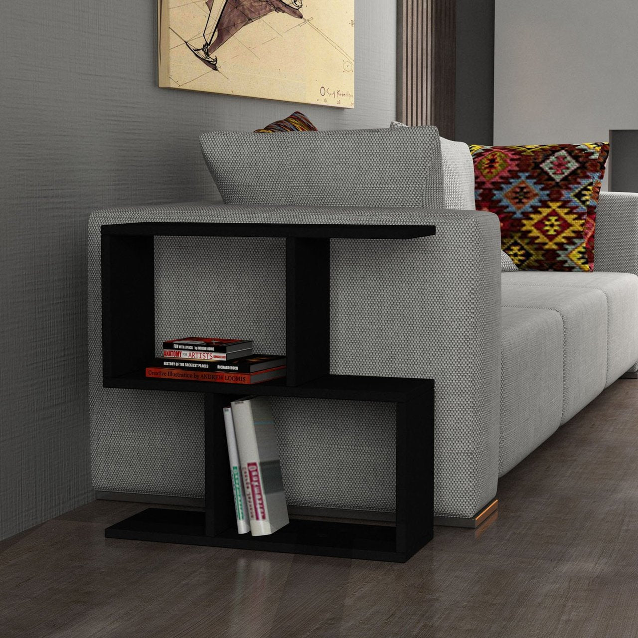 side and Coffee Table - Black