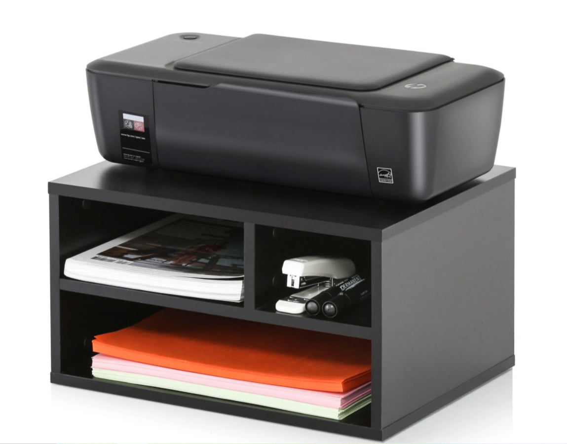Printer Stand with Storage Shelves - Desktop Organizer for Home and Office