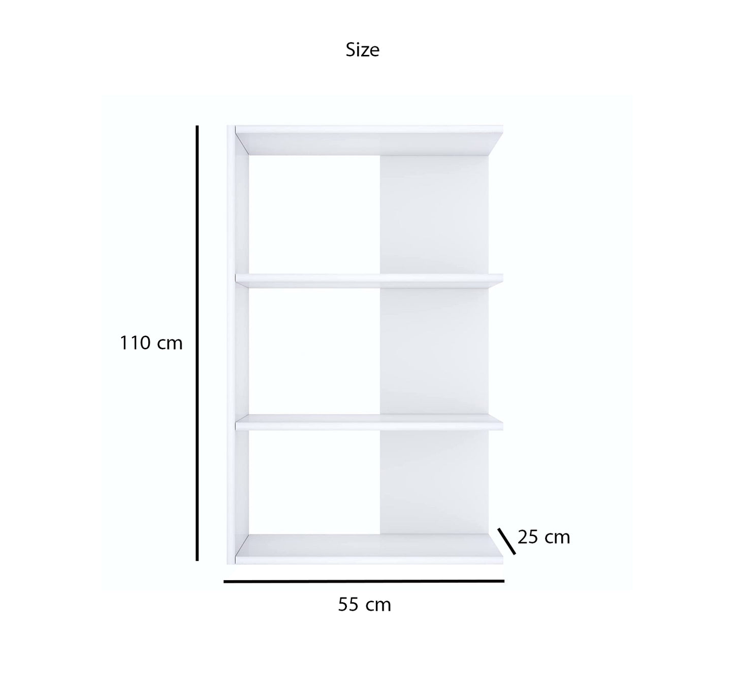 Minimalist Open Shelf Bookshelf β Modern Storage Solution - Brown With White