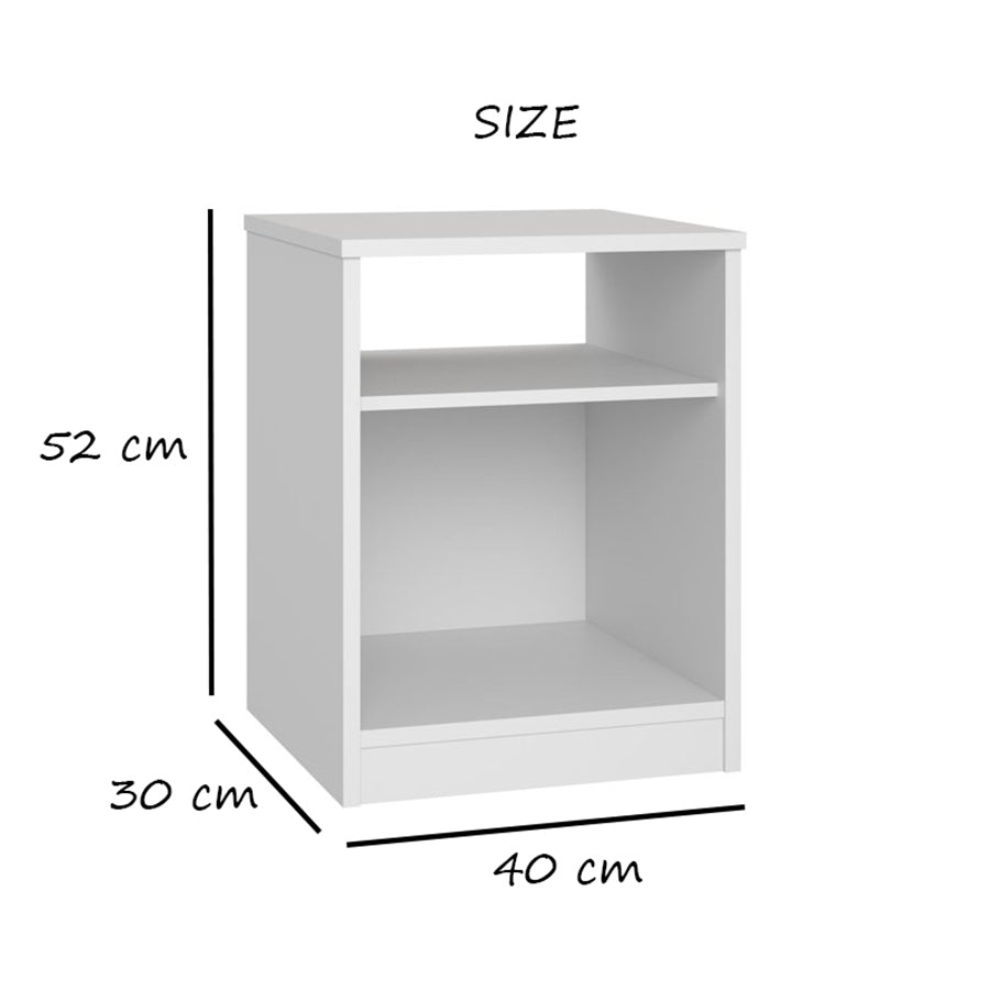Bedside Table White