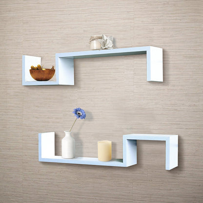 Solid Wood Wall Mounted Floating Shelves For Books And Accessories 2pieces