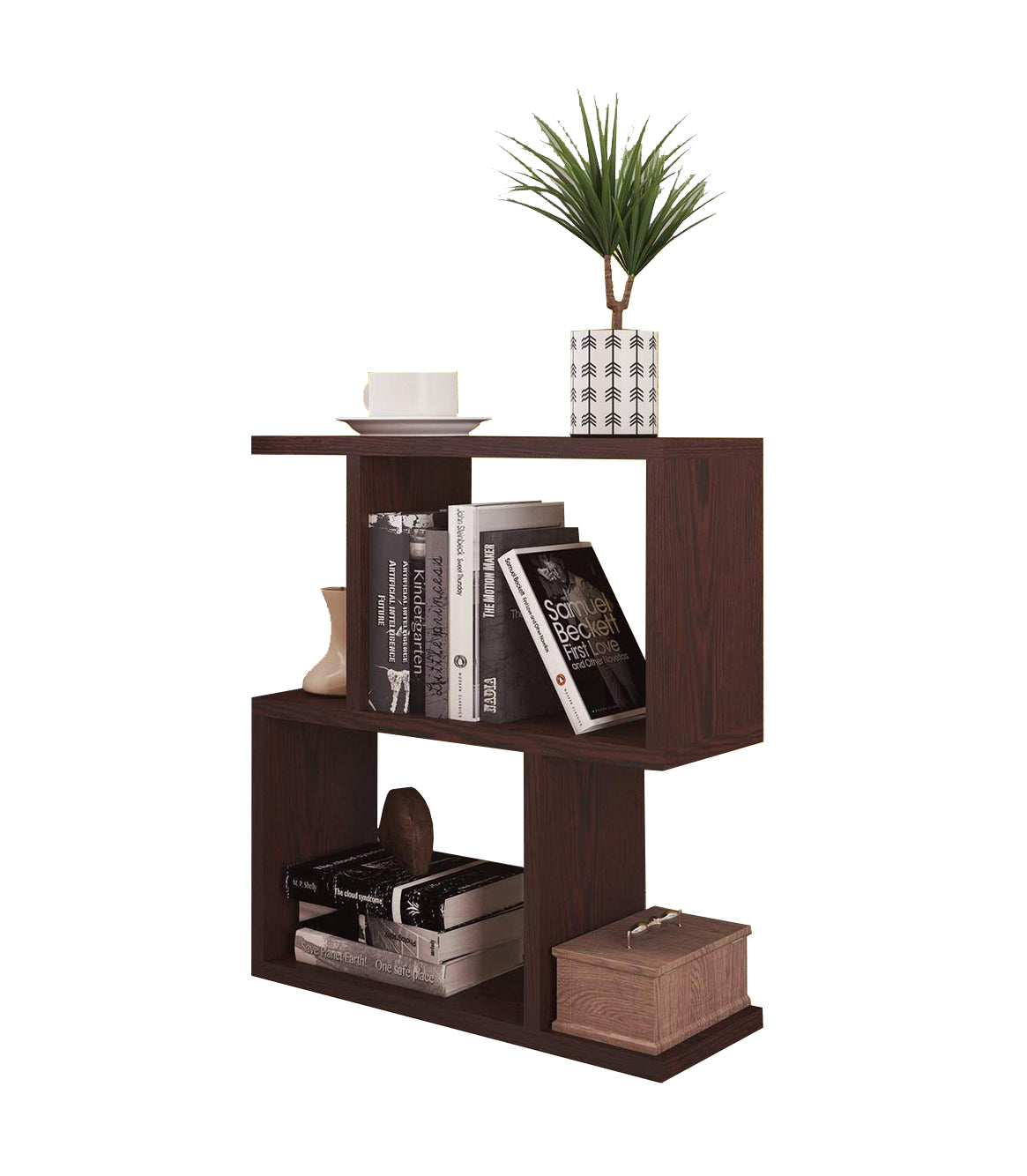 side and Coffee Table  - Brown