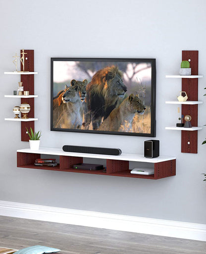 TV Unit, Cabinet, with TV Stand Unit Wall Shelf