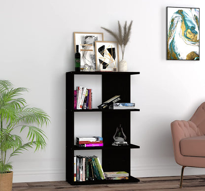 Minimalist Open Shelf Bookshelf – Modern Storage Solution - Black