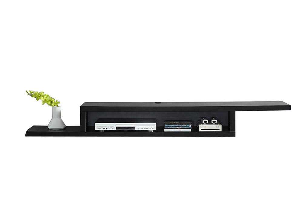 Wall-Mounted Floating TV Stand - Black