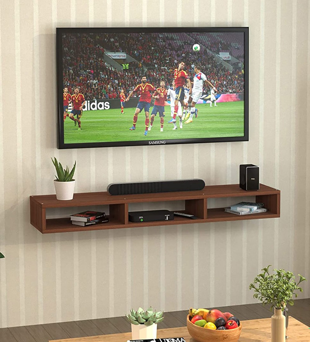 Wall Mounted TV Unit and Cabinet Measuring 110x24x18 cm