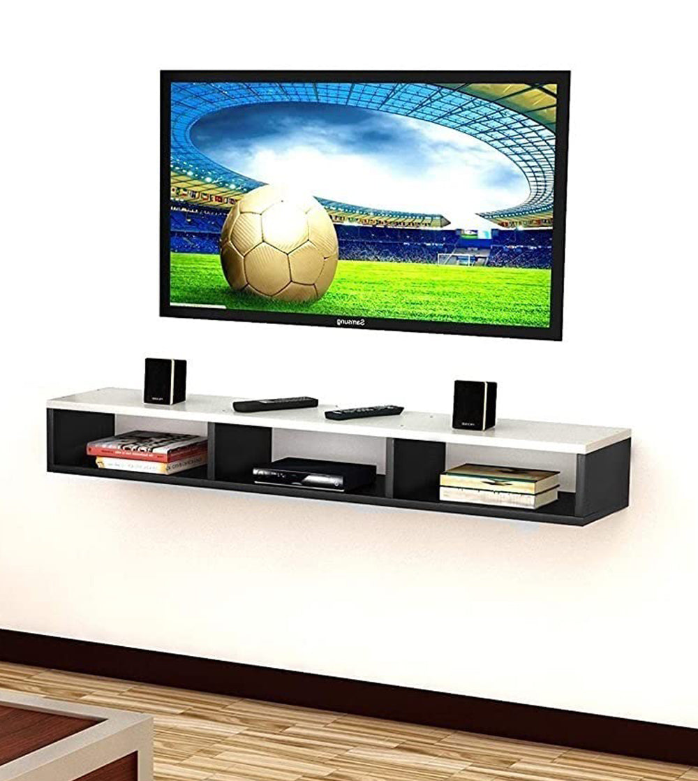 Wall Mounted TV Unit and Cabinet Measuring 110x24x18 cm
