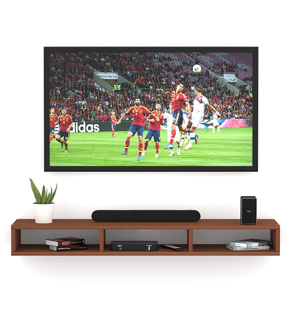 Wall Mounted TV Unit and Cabinet Measuring 110x24x18 cm