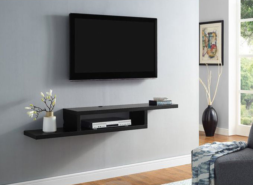 Wall-Mounted Floating TV Stand - Black