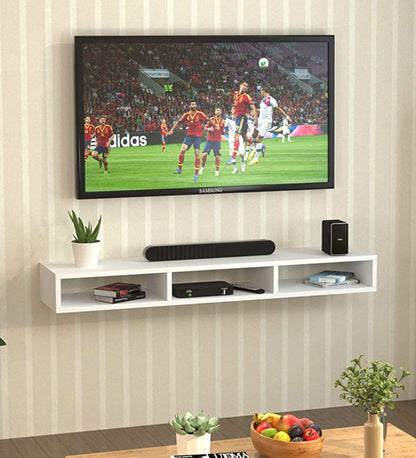 Wall Mounted TV Unit and Cabinet Measuring 110x24x18 cm