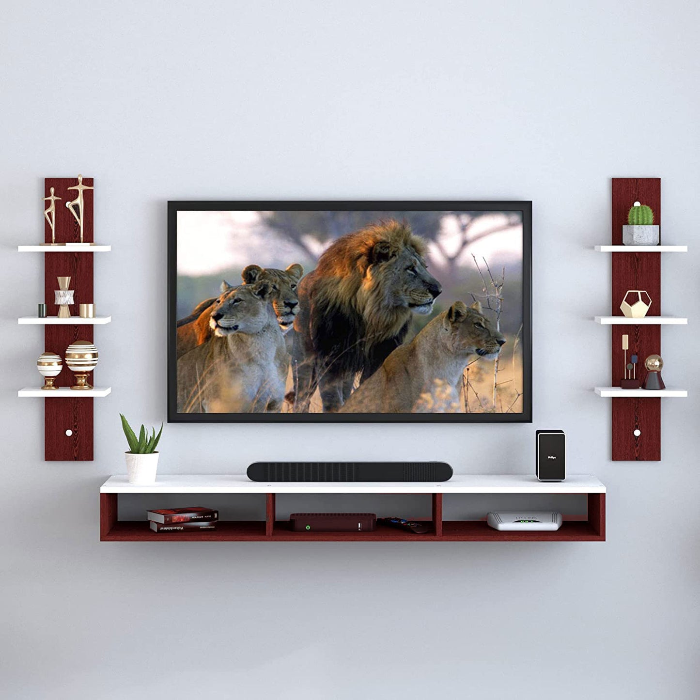TV Unit, Cabinet, with TV Stand Unit Wall Shelf