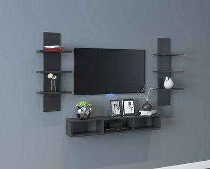 TV Unit, Cabinet, with TV Stand Unit Wall Shelf