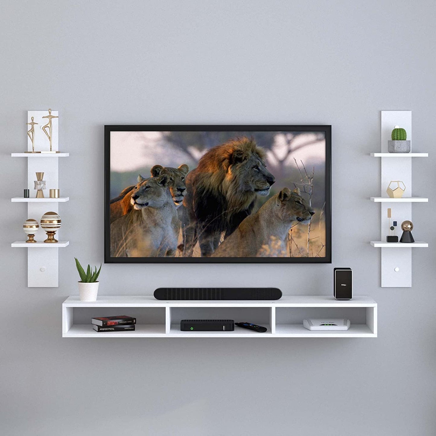 TV Unit, Cabinet, with TV Stand Unit Wall Shelf