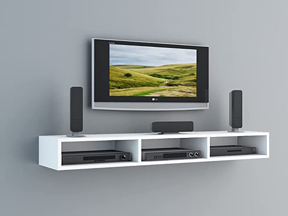 Wall Mounted TV Unit and Cabinet Measuring 110x24x18 cm