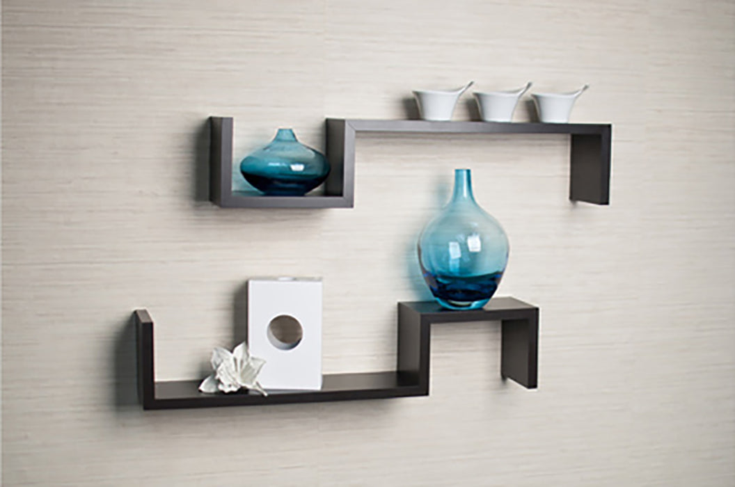 Solid Wood Wall Mounted Floating Shelves For Books And Accessories 2pieces