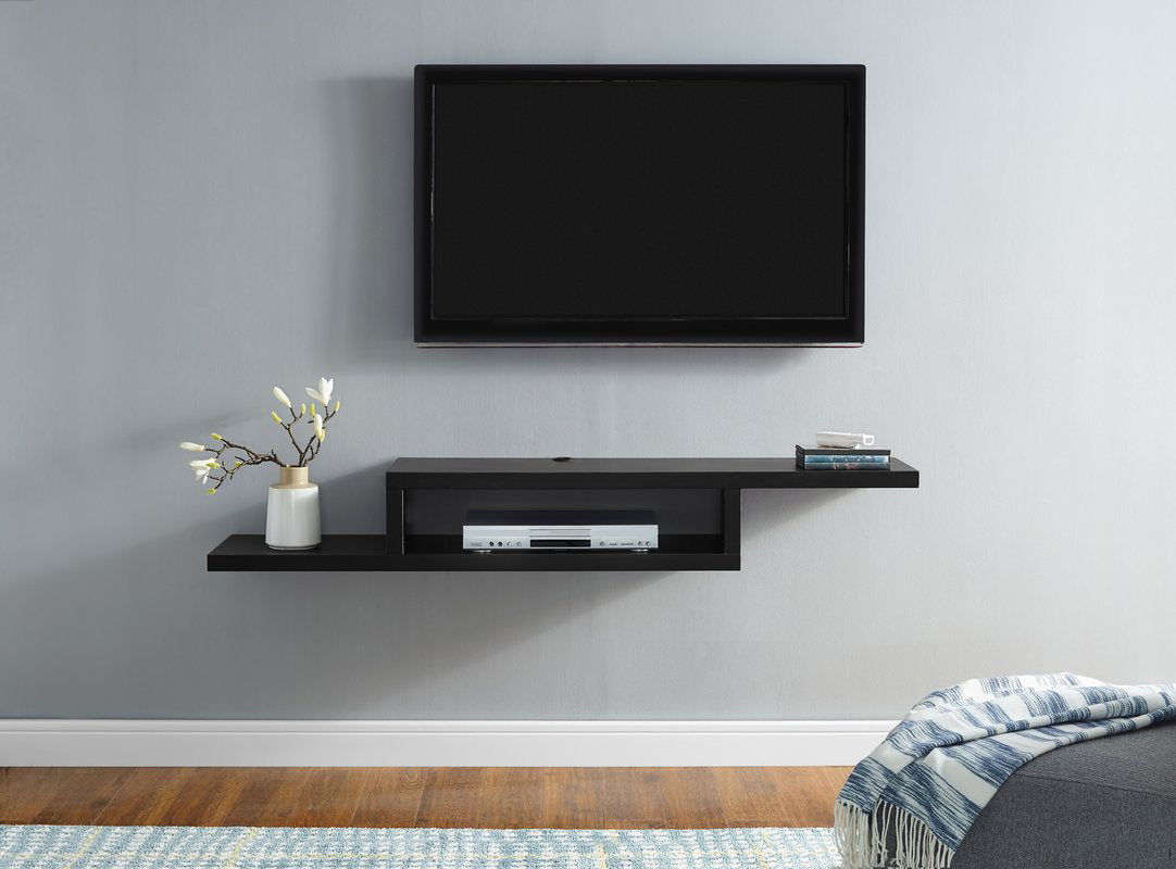 Wall-Mounted Floating TV Stand - Black
